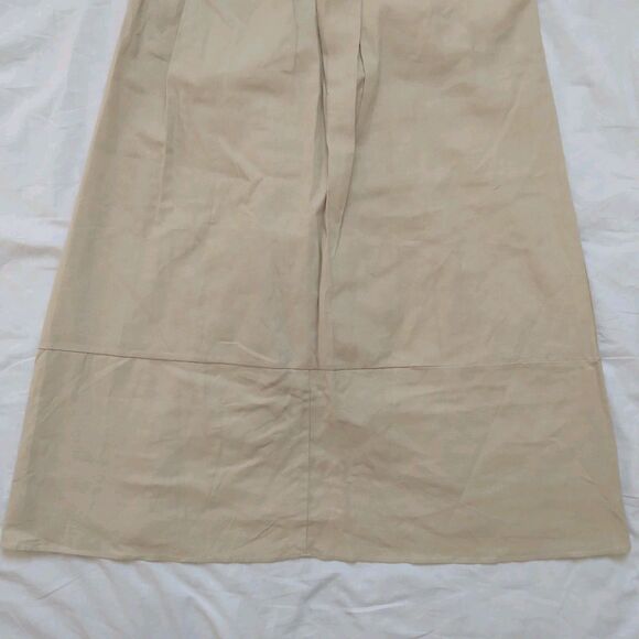Westport Linen Blend Asymmetrical Skirt Ruffle Beige Lagenlook Coastal Womens L - Picture 8 of 8